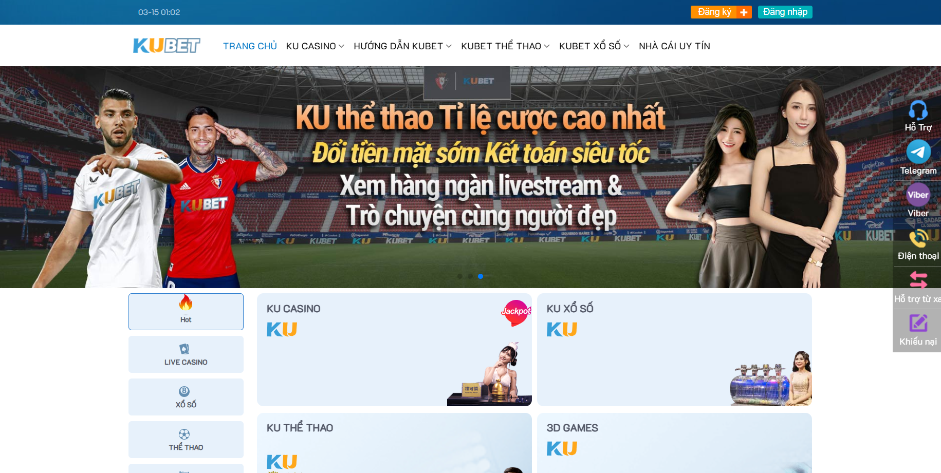 Truy cập vào trang chủ của Kubet để thực hiện việc tạo tài khoản 